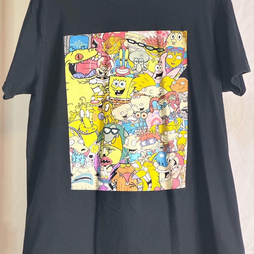 Kids Cartoon Graphic T-Shirt - Black